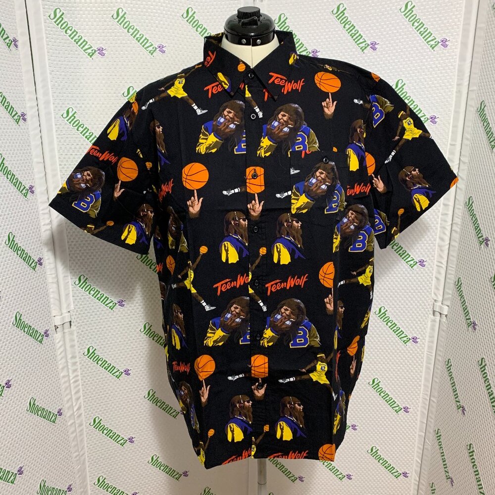 Middle Of Beyond Button Up Shirt Teen Wolf Michael J Fox Short Sleeve Mens XL